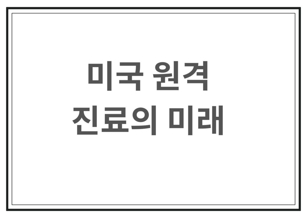 미국 원격 진료의 미래